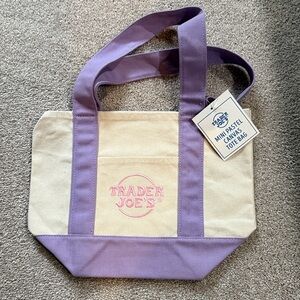 Trader Joe’s Purple and Cream Tote Bag